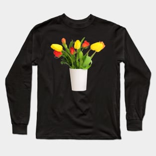 Yellow Tulips and Red Roses Long Sleeve T-Shirt